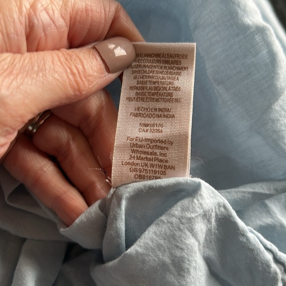 Free People Sunbeams A line Dress Womens Blue Off the Shoulder Boho Festival XS - Picture 11 of 14